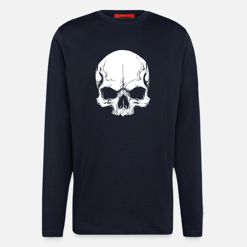 Cooles Schädel-Design - Langarmshirt - made by SPREAD  - DARK NAVY