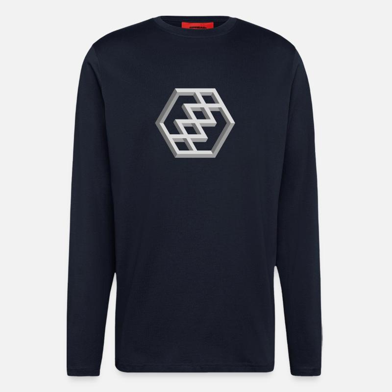 Futuristic Geometry Pattern - Longsleeve - made by SPREAD  - DARK NAVY