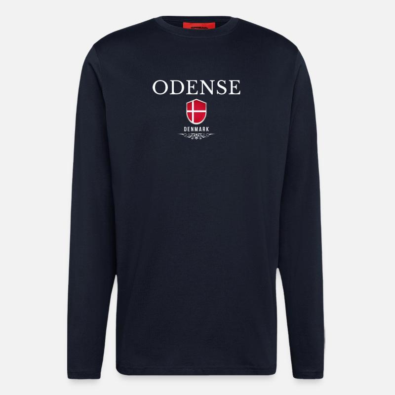 Odense Denmark, Odense souvenir - Longsleeve - made by SPREAD  - DARK NAVY