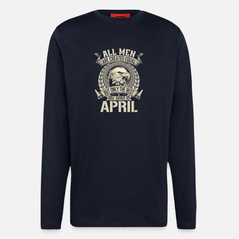 Eagle Pride April Birth Month Design - Longsleeve - made by SPREAD  - DARK NAVY
