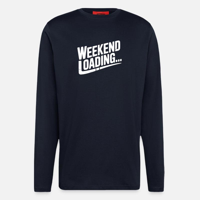 Wochenende wird geladen - Langarmshirt - made by SPREAD  - DARK NAVY