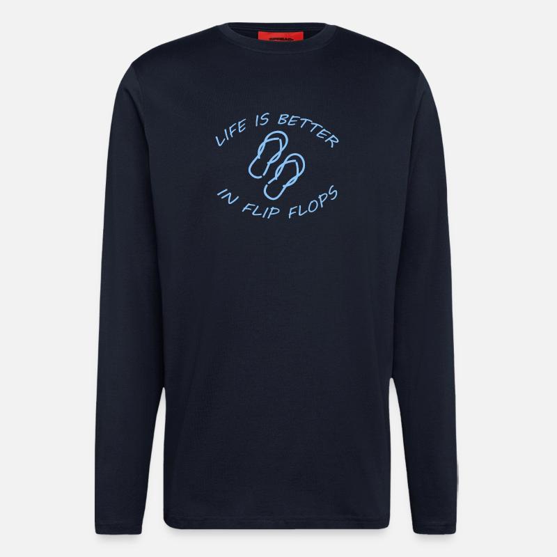 LIFE IS BETTER IN FLIP FLOPS - Longsleeve - made by SPREAD  - DARK NAVY