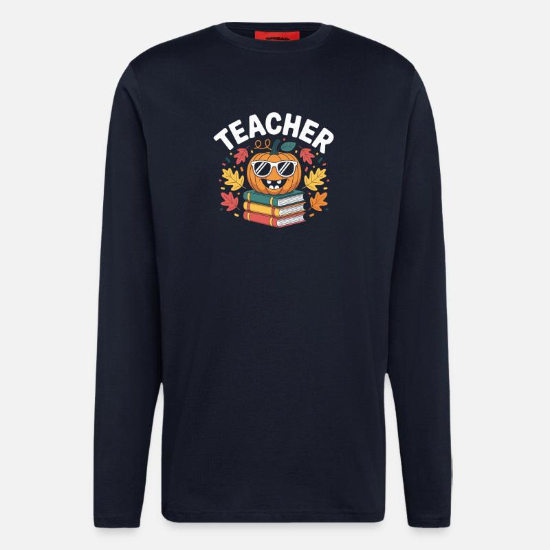 Lehrer Geschenkidee Herbst - Langarmshirt - made by SPREAD  - DARK NAVY
