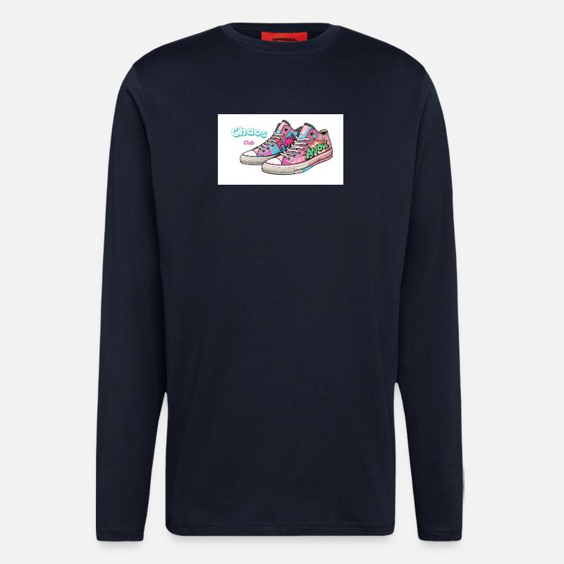Bunte Sneakers mit Comic-Design - Langarmshirt - made by SPREAD - DARK NAVY