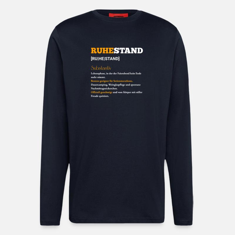 Ruhestand Lebensfreude - Langarmshirt - made by SPREAD - DARK NAVY
