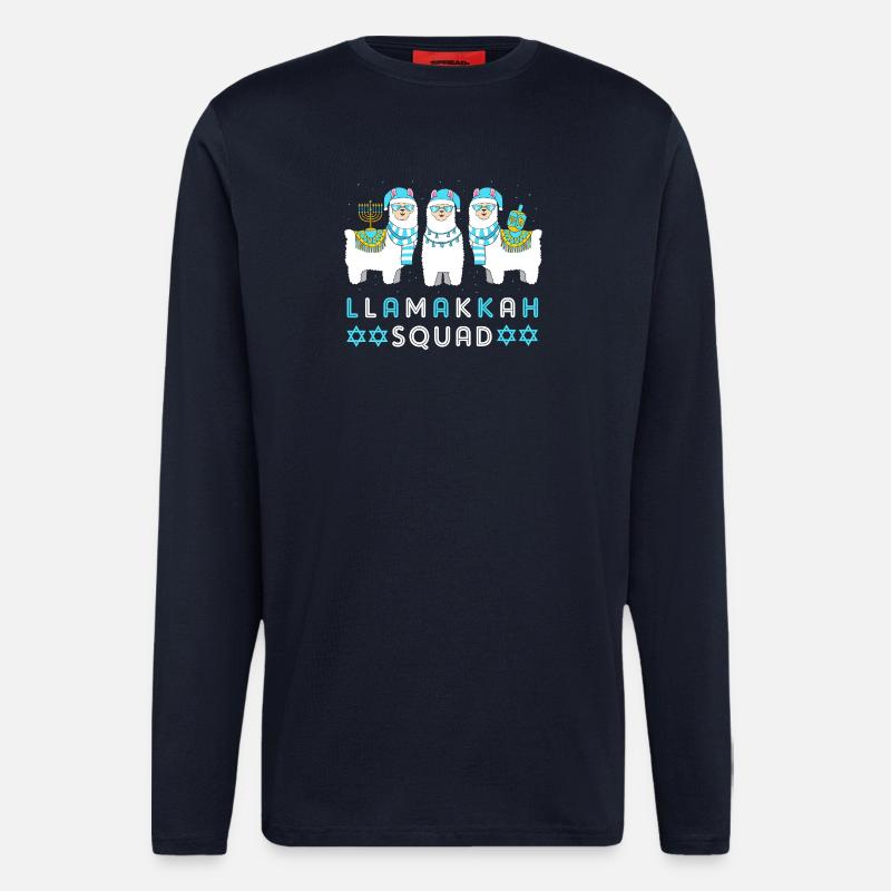 Chanukkah Hanukah Hanukkah - Langarmshirt - made by SPREAD  - DARK NAVY