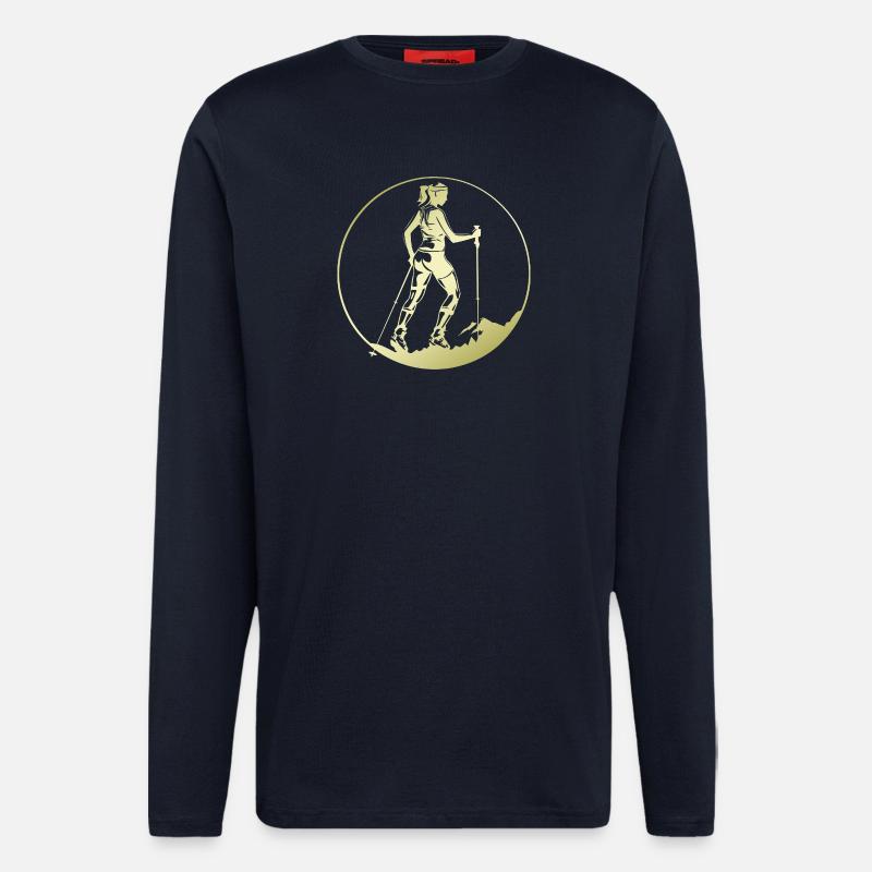 Nordic Walking Silhouette - Longsleeve - made by SPREAD  - DARK NAVY