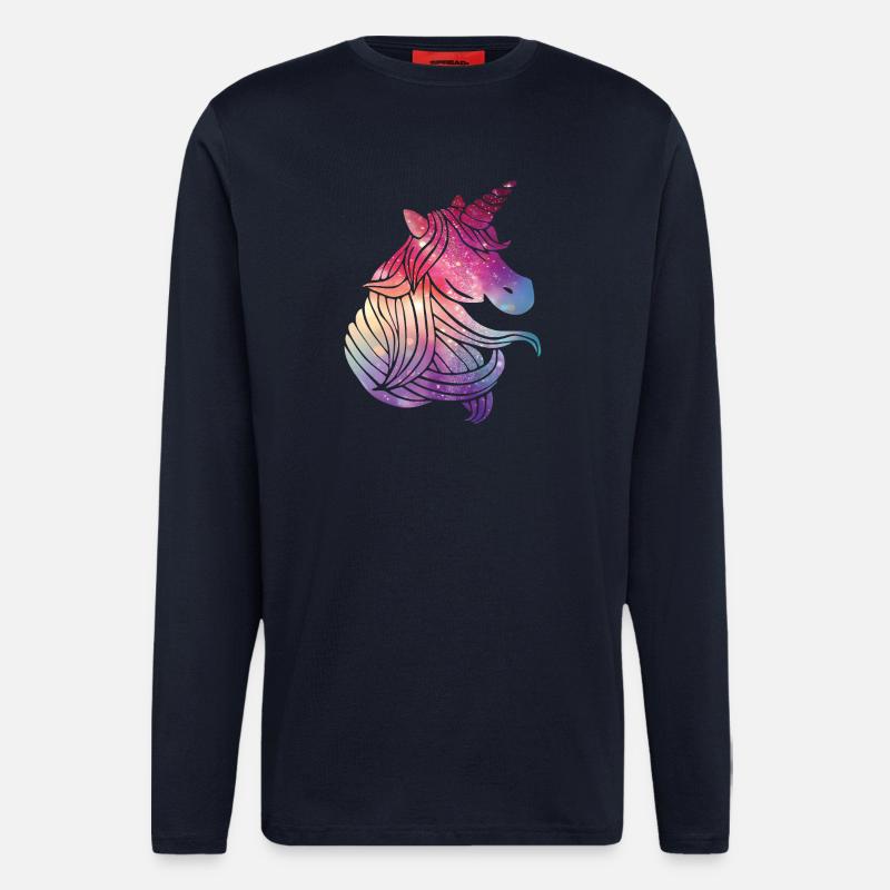 Einhorn Glitzer - Langarmshirt - made by SPREAD  - DARK NAVY