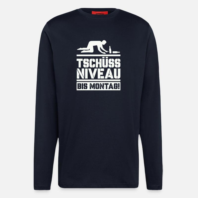 Bye bye level until Monday - Longsleeve - made by SPREAD  - DARK NAVY