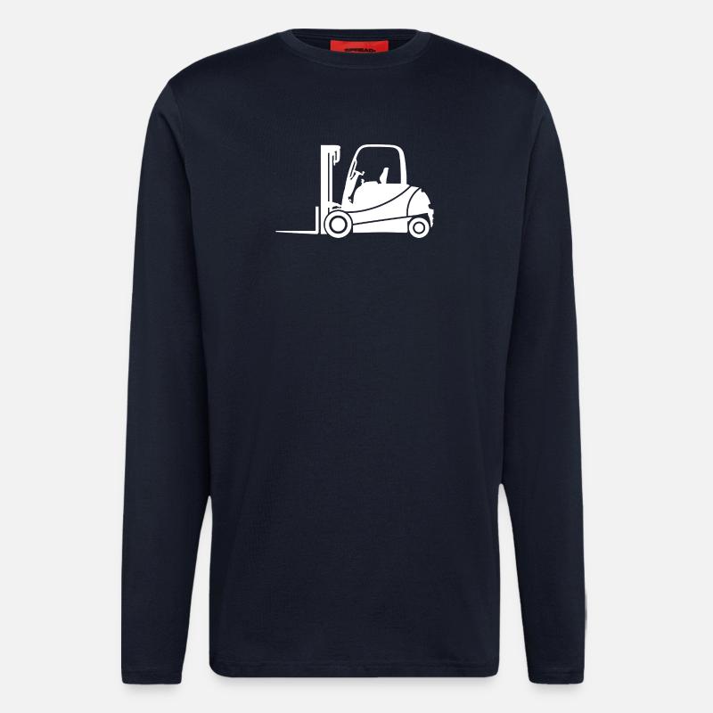 Gabelstapler Silhouette: Transport & Staplerfahrer - Langarmshirt - made by SPREAD  - DARK NAVY