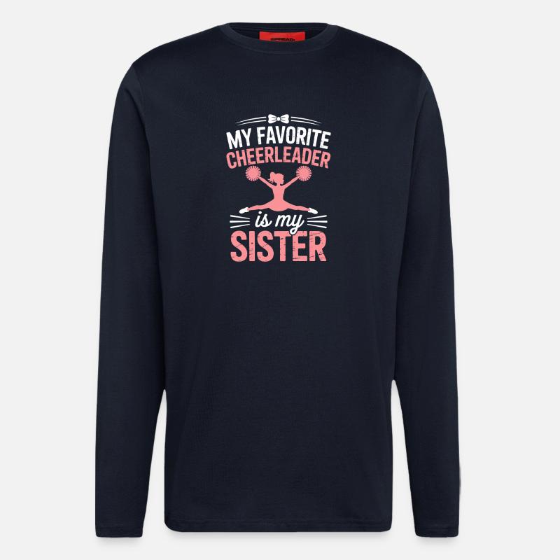 Cheerleader Spruch Lustiges Cheerleader Geschenk - Langarmshirt - made by SPREAD  - DARK NAVY