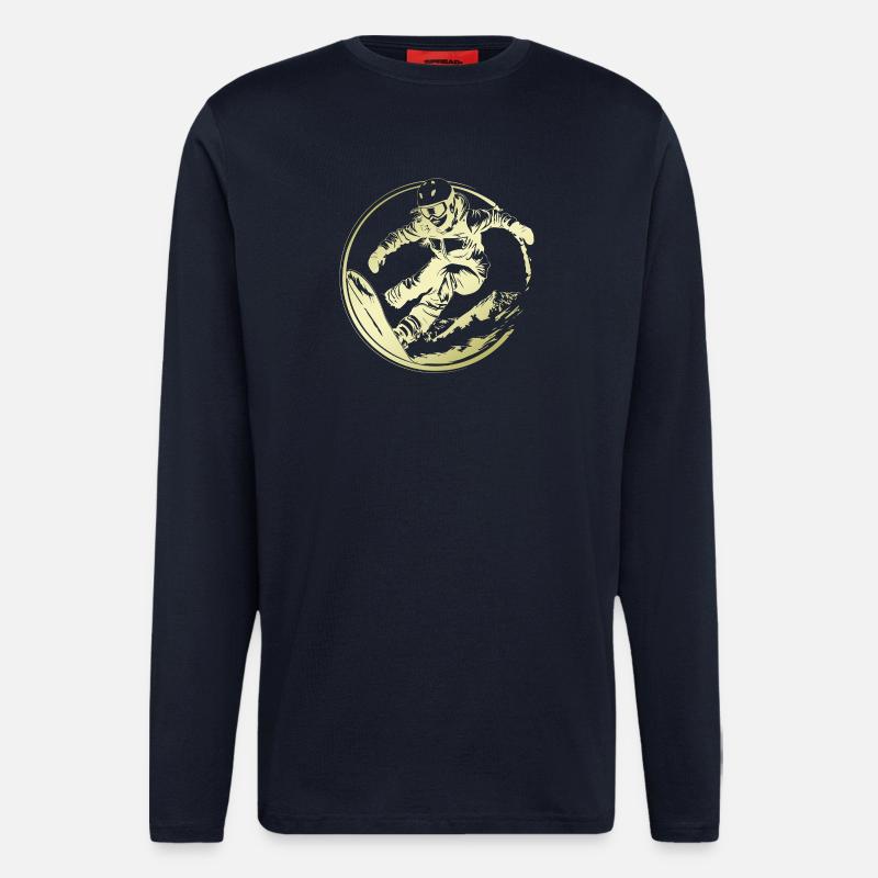Snowboarder Silhouette - Longsleeve - made by SPREAD  - DARK NAVY