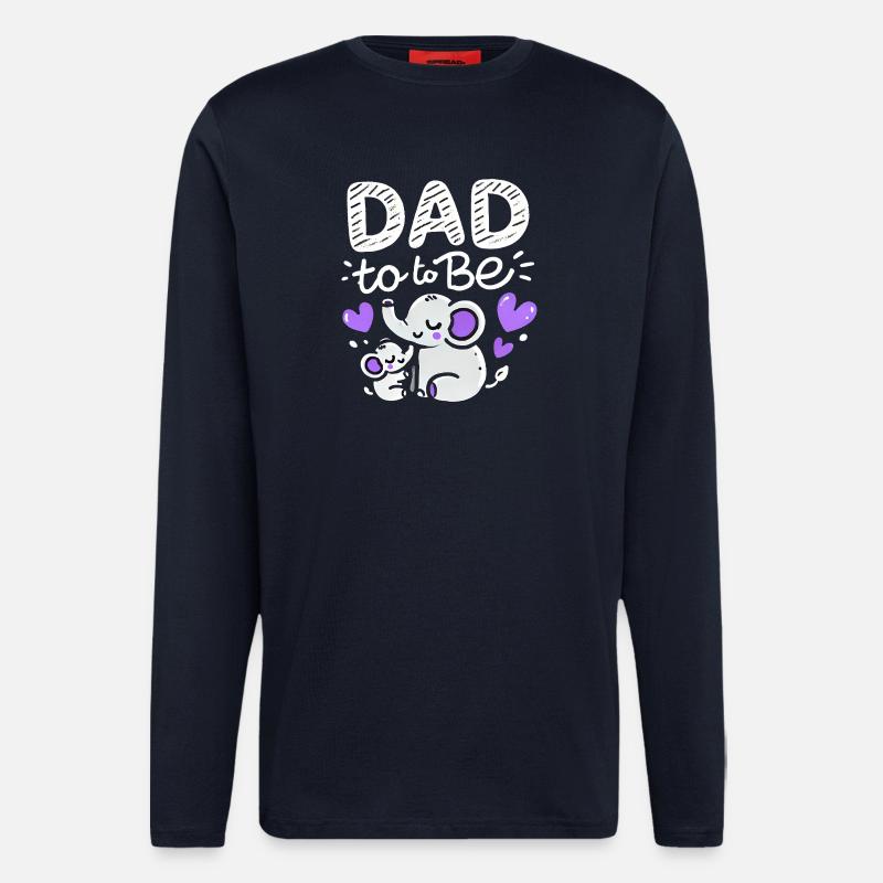 Vater wird Elefant Baby Enthüllung, Väter - Langarmshirt - made by SPREAD - DARK NAVY