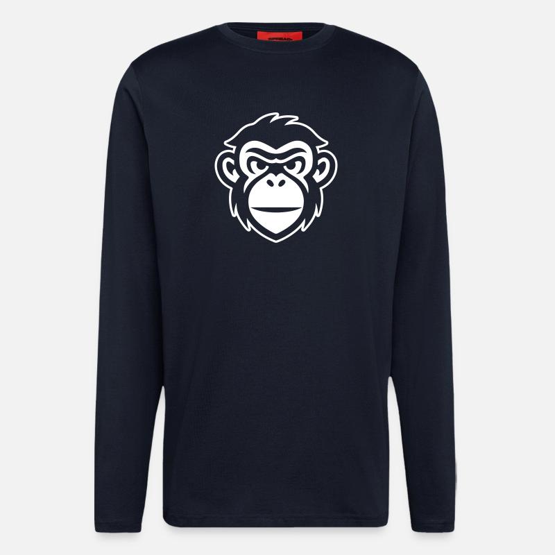 Affe Kopf - Langarmshirt - made by SPREAD  - DARK NAVY