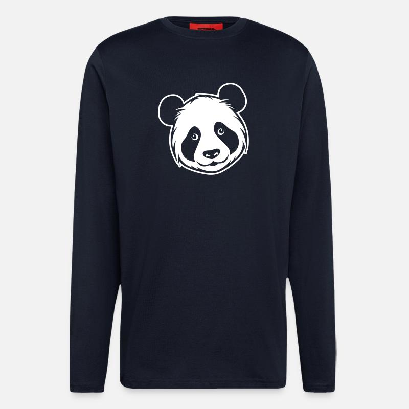 Panda Kopf - Langarmshirt - made by SPREAD  - DARK NAVY