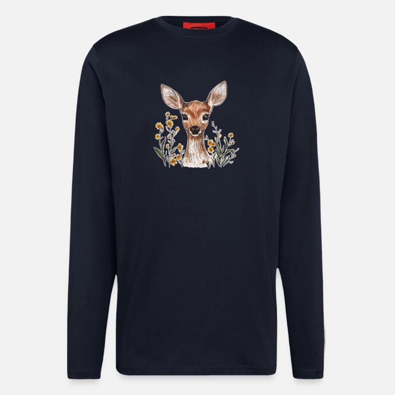 Reh - Langarmshirt - made by SPREAD  - DARK NAVY