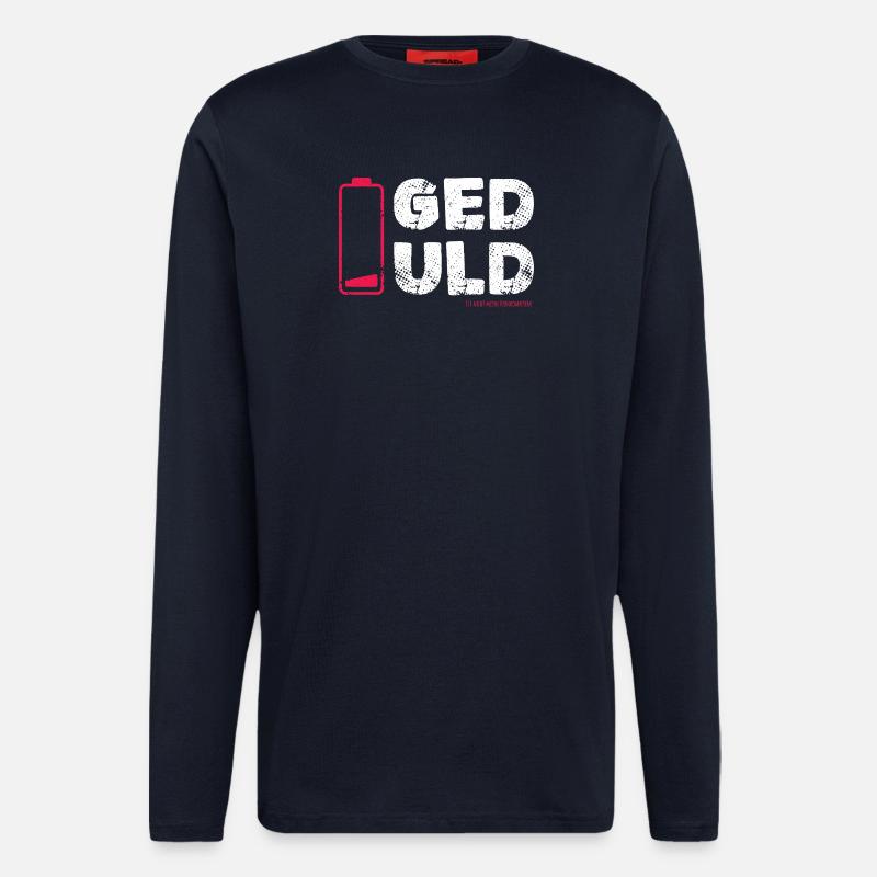 Geduld – nicht meine Kernkompetenz Statement - Langarmshirt - made by SPREAD - DARK NAVY