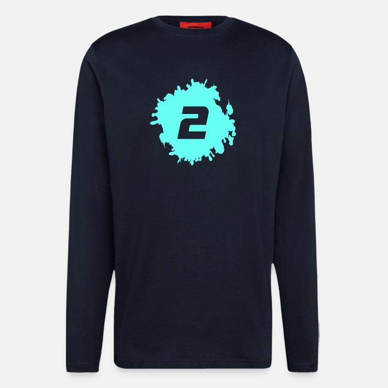 Neon Aqua 2 Splash - Langarmshirt - made by SPREAD  - DARK NAVY
