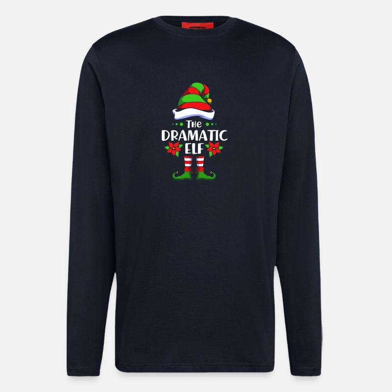 Elfe Elf Weihnachtsgeschenk Dramaqueen Drama - Langarmshirt - made by SPREAD - DARK NAVY