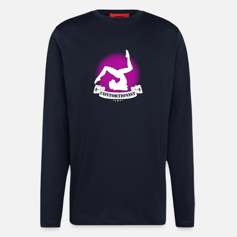 Quote for a contortionist - Longsleeve - made by SPREAD - DARK NAVY
