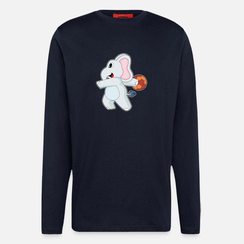 Elephant Handball Player Handball - Longsleeve - made by SPREAD  - DARK NAVY