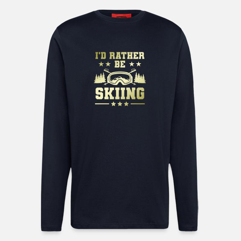 ski skiing - Langarmshirt - made by SPREAD  - DARK NAVY