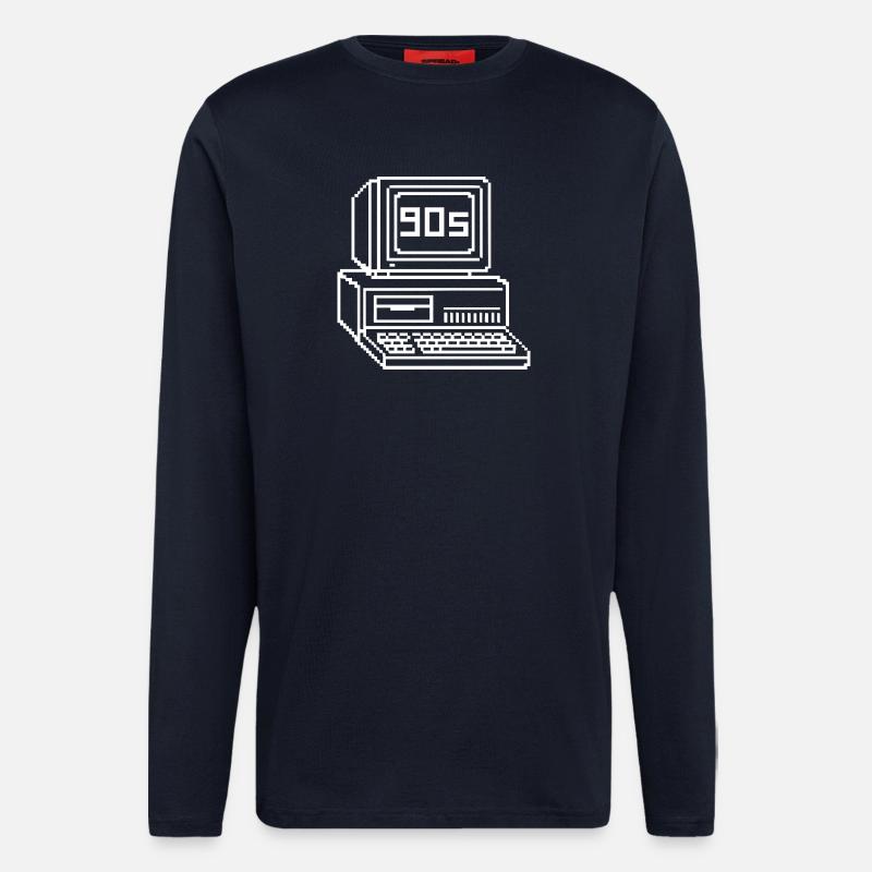Retro 90s Console Pixel Art - Longsleeve - made by SPREAD - DARK NAVY