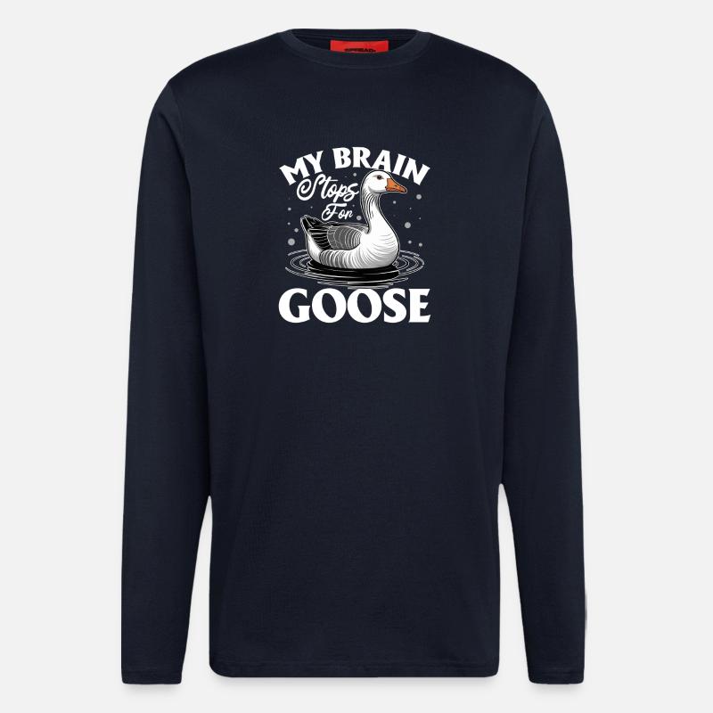 Funny Bird Goose - Langarmshirt - made by SPREAD - DARK NAVY