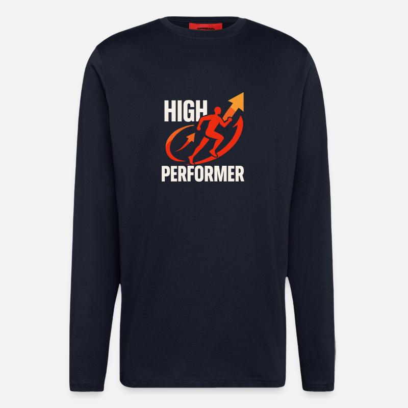 Conception de sprint haute performance - Manches longues bio décontracté fabriqué en UE - DARK NAVY