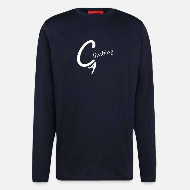 Grimper la Lune : Aventure nocturne - Manches longues bio décontracté fabriqué en UE - DARK NAVY
