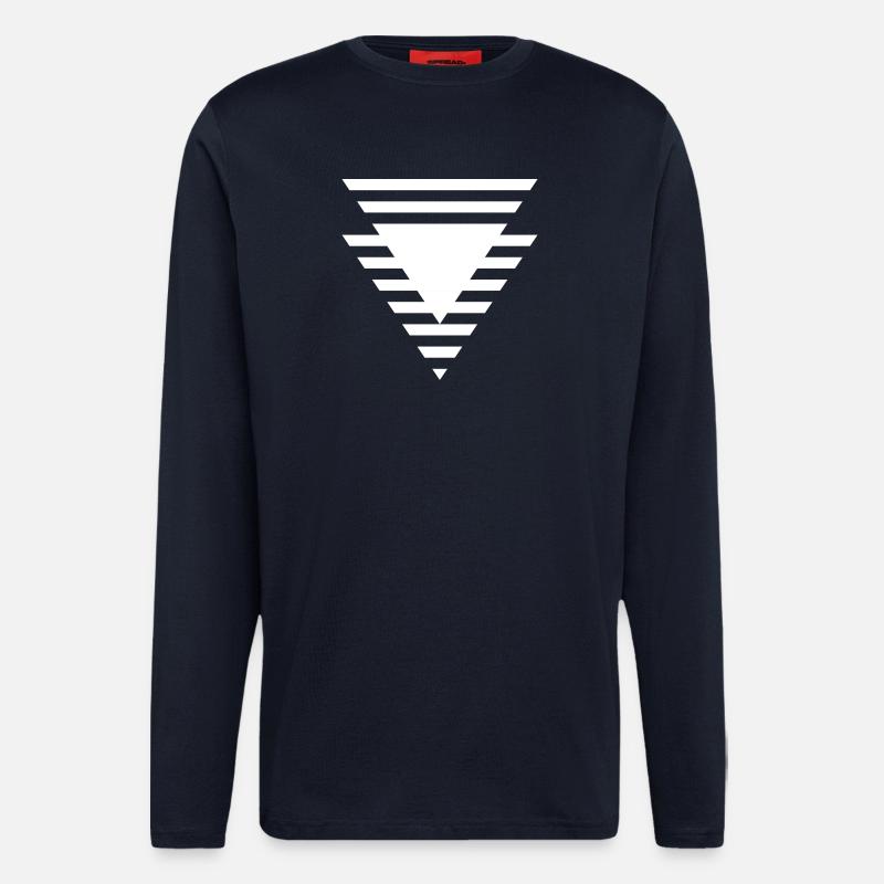 Stepped Triangular Prism - Longsleeve - made by SPREAD  - DARK NAVY