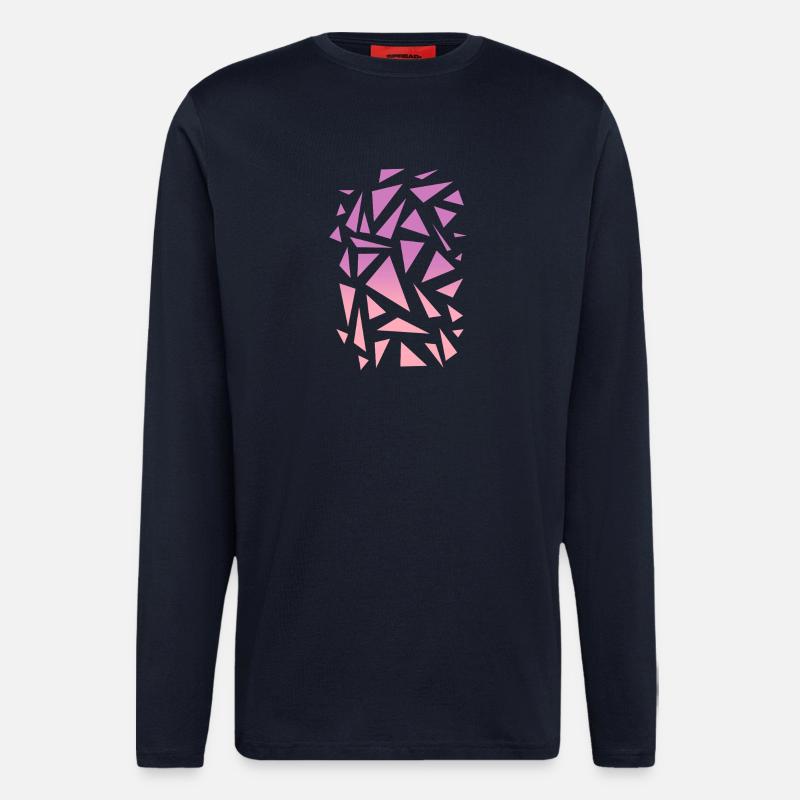 Triangle Pattern - Purple Pink - Longsleeve - made by SPREAD  - DARK NAVY