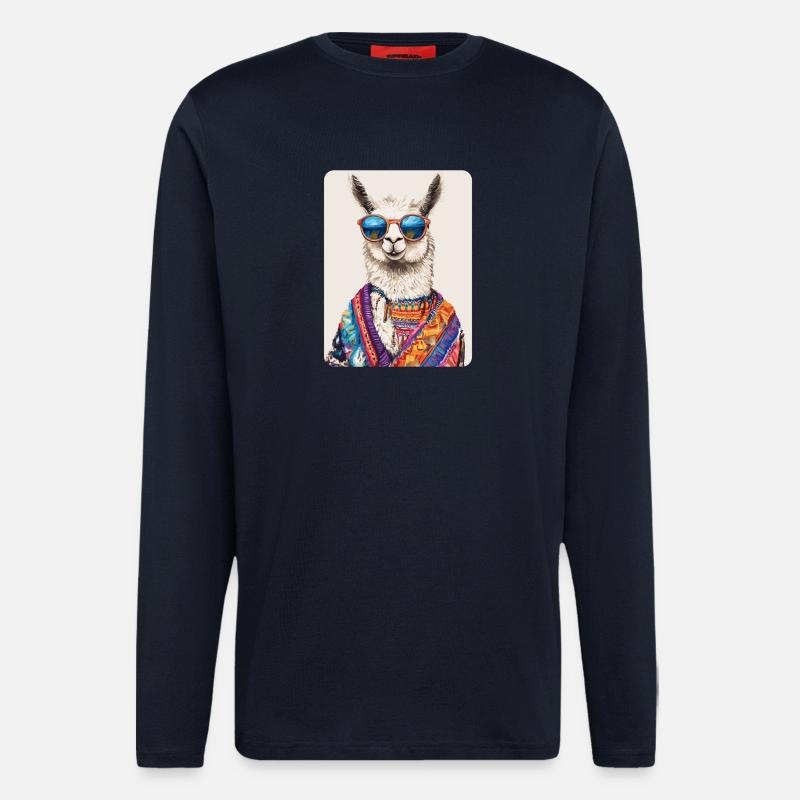 Lama - Langarmshirt - made by SPREAD  - DARK NAVY