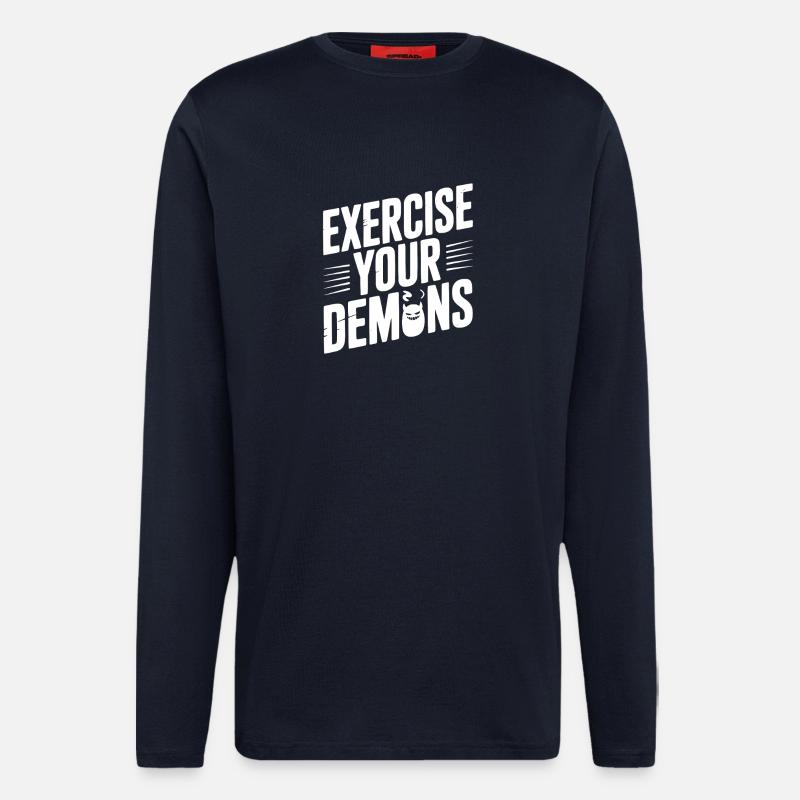 Trainieren Sie Ihre Dämonen - Langarmshirt - made by SPREAD - DARK NAVY