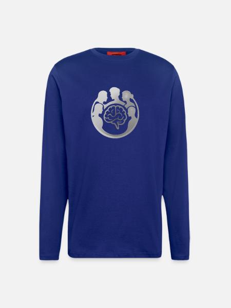 Brain in the circle of heads - Longsleeve - made by SPREAD  - DARK NAVY