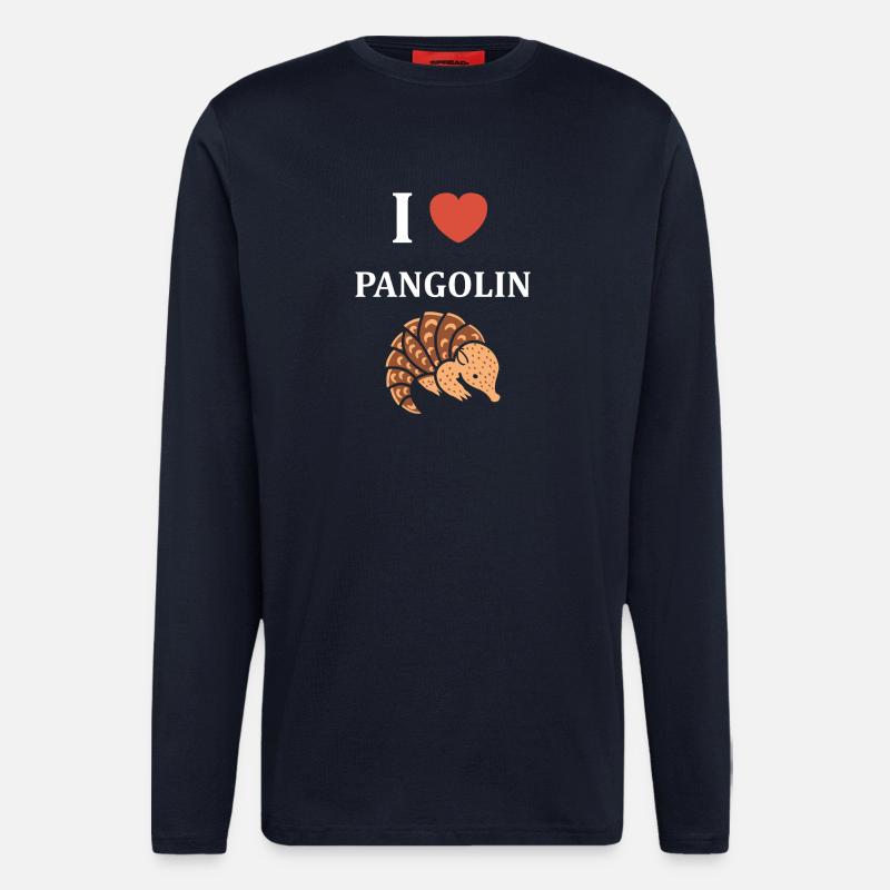 Ich liebe Pangolin - Langarmshirt - made by SPREAD - DARK NAVY