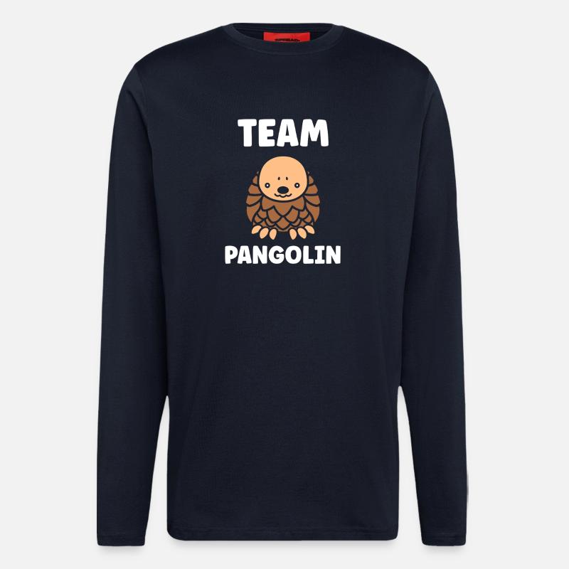 Pangolin Team Cute Mascot - Longsleeve - made by SPREAD  - DARK NAVY