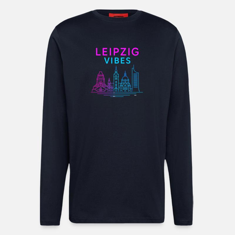 Leipzig Neon Vibes - Langarmshirt - made by SPREAD  - DARK NAVY
