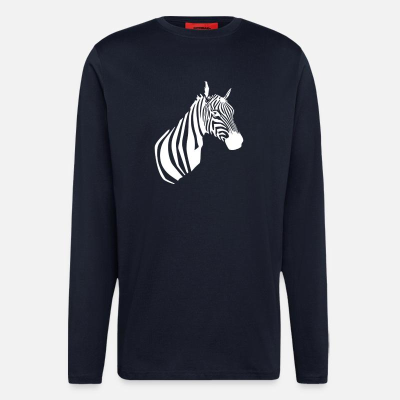 Zebra T-shirt  - Langarmshirt - made by SPREAD  - DARK NAVY