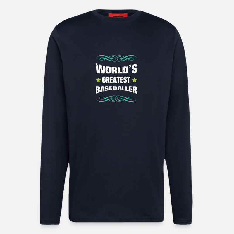 Weltbester Baseballer - Langarmshirt - made by SPREAD  - DARK NAVY
