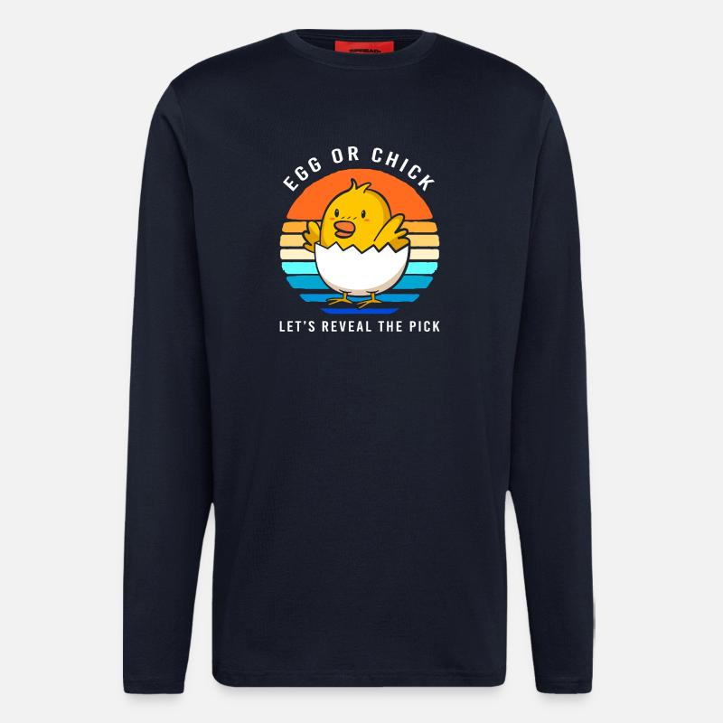 Gender Reveal Ostern Werdende Mutter - Langarmshirt - made by SPREAD  - DARK NAVY