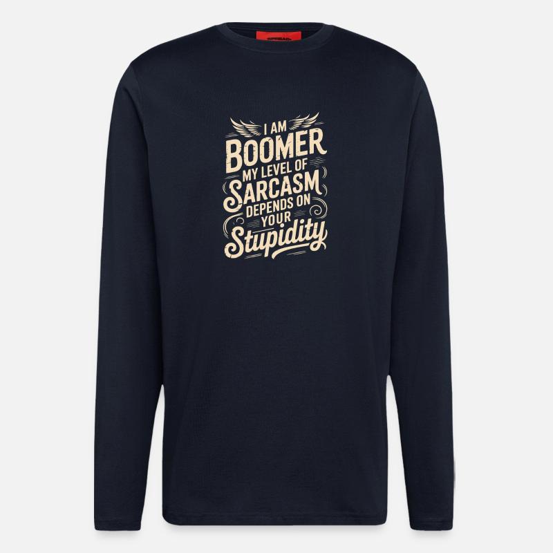 Boomer Sarkasmus Spruch Shirt Design - Langarmshirt - made by SPREAD  - DARK NAVY