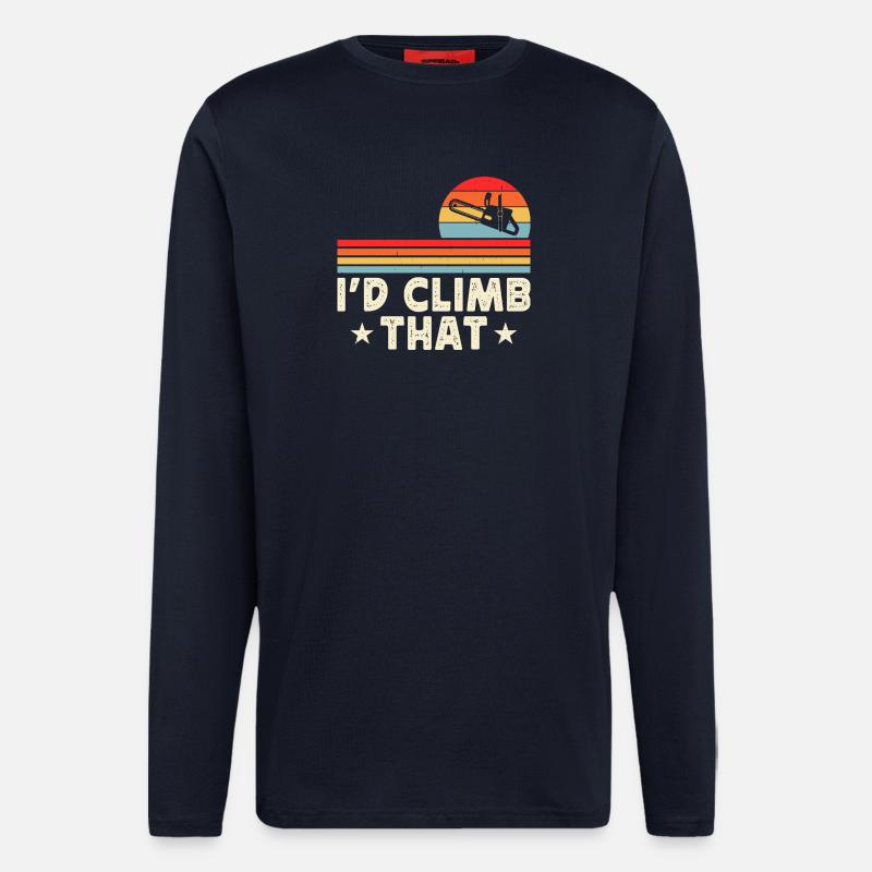 Baumpfleger Holzarbeiter Waldarbeiter Geschenk - Langarmshirt - made by SPREAD  - DARK NAVY