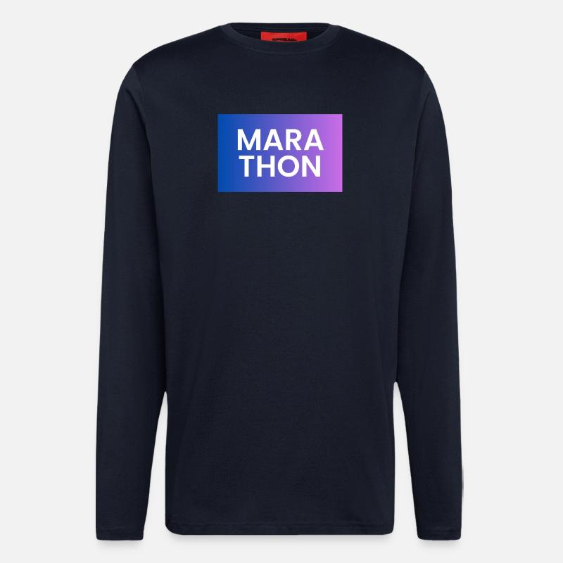 Marathon Gradient Shirt Design - Langarmshirt - made by SPREAD  - DARK NAVY