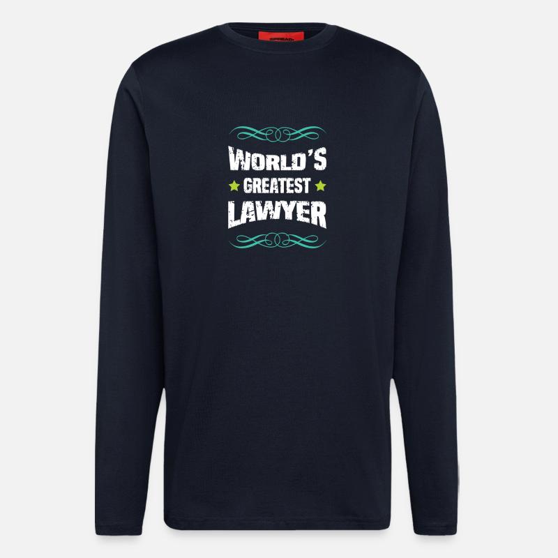 World's Greatest Lawyer Design - Langarmshirt - made by SPREAD  - DARK NAVY