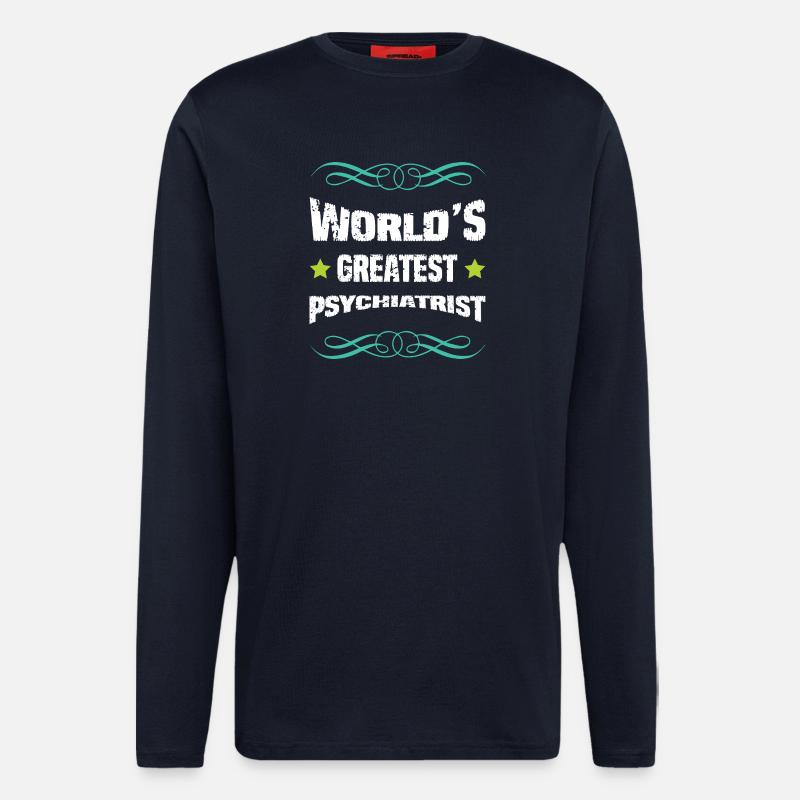Weltbester Psychiater - Langarmshirt - made by SPREAD - DARK NAVY