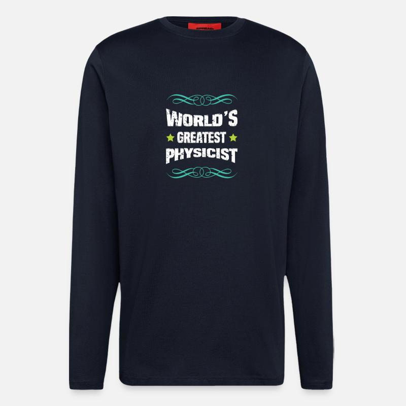 Weltbester Physiker Shirt Design - Langarmshirt - made by SPREAD  - DARK NAVY