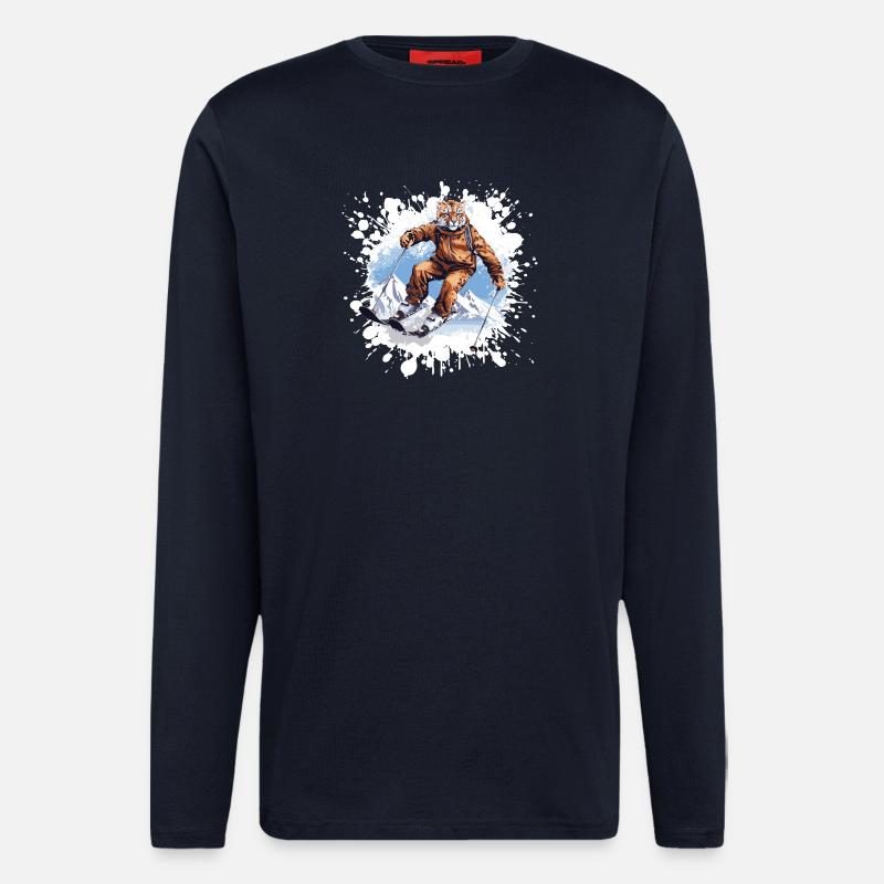 Cheetah Ski Skiing - Longsleeve - made by SPREAD  - DARK NAVY