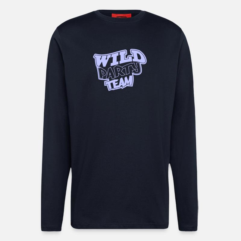 Wild Party Team Graffiti - Longsleeve - made by SPREAD  - DARK NAVY