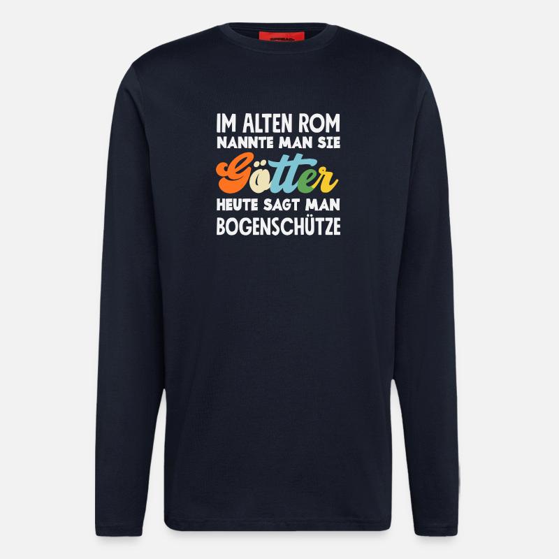 Ich gehe Bogenschießen - Langarmshirt - made by SPREAD  - DARK NAVY